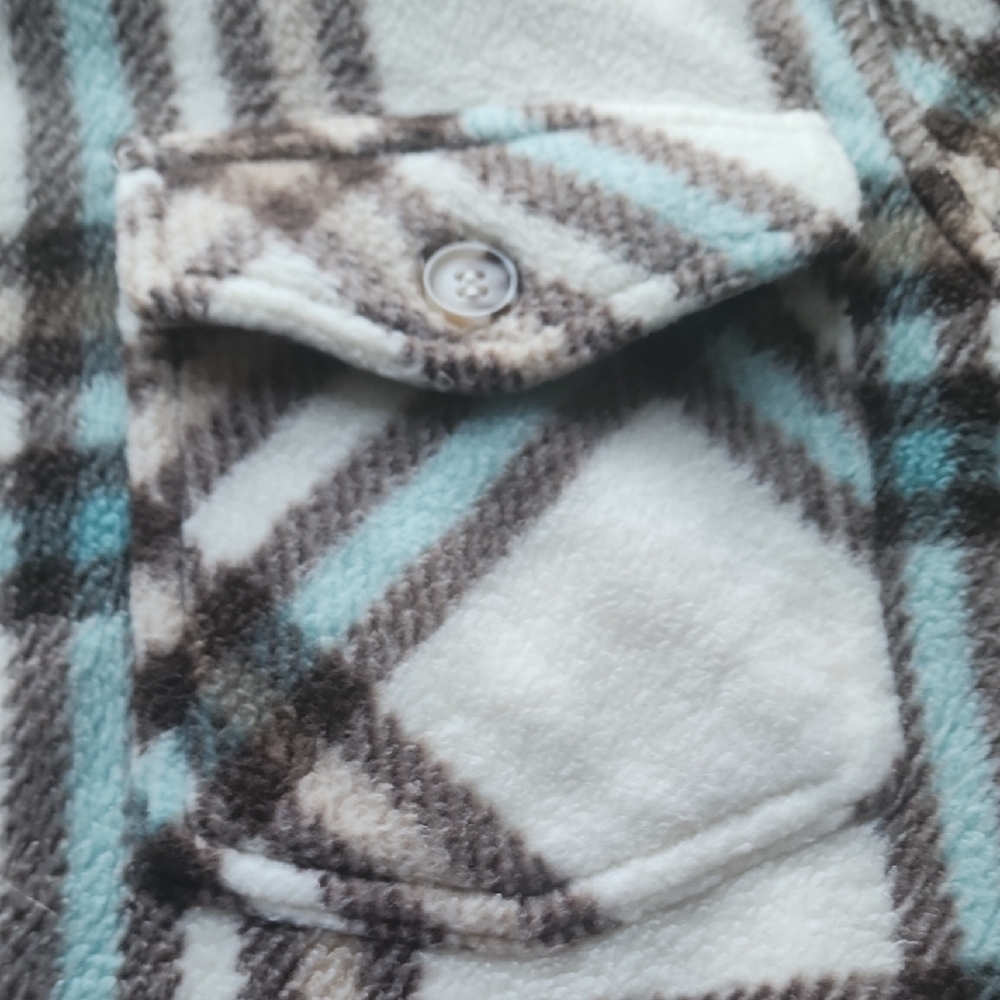 Thread & Supply Plaid Button-Up Sherpa Shacket - Picture 3 of 5